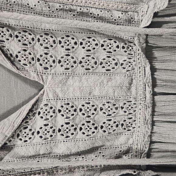 Knox Rose Dusty Teal Lace Detail Blouse - Picture 4 of 7